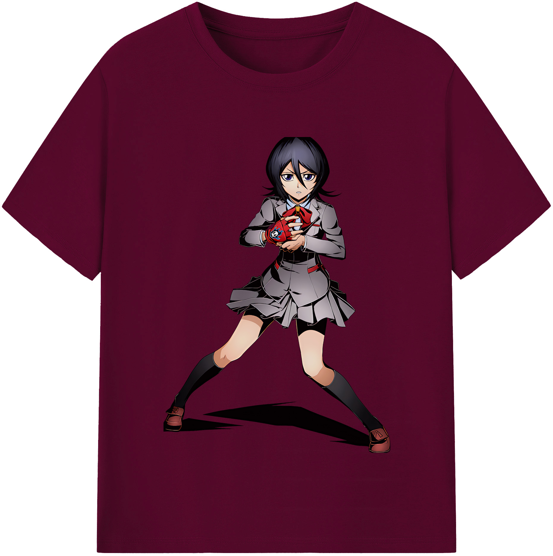 （画像用） ブリーチ 朽木ルキア BLEACH Kuchiki Rukia レディースカジュアルプリントTシャツ（綿100％）
